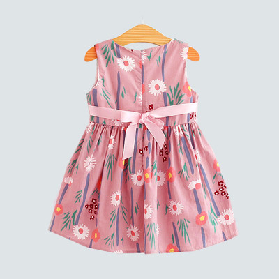 Καλοκαιρινό παιδικό φόρεμα με πολύχρωμη εφαρμογή σε διάφορα χρώματα