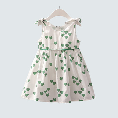 Καλοκαιρινό παιδικό φόρεμα με πολύχρωμη εφαρμογή σε διάφορα χρώματα