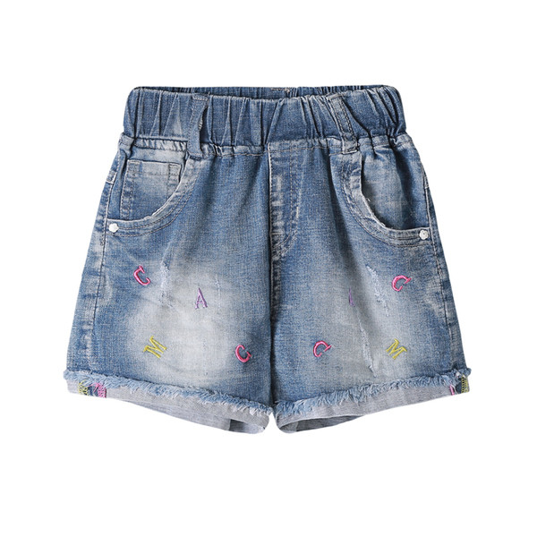 Blugi moderni pentru copii cu elastic si broderie