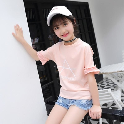 Καθημερινή μπλούζα για παιδιά με λευκό και ροζ χρώμα