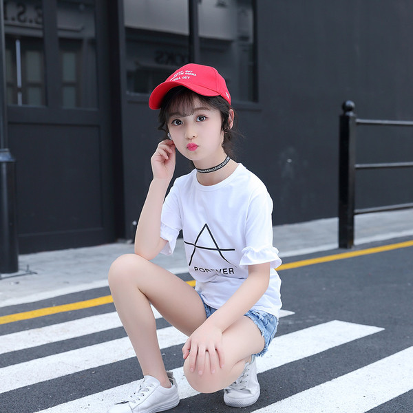 Καθημερινή μπλούζα για παιδιά με λευκό και ροζ χρώμα