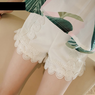 Blugi scurti pentru copii cu broderie si talie inalta pentru fete