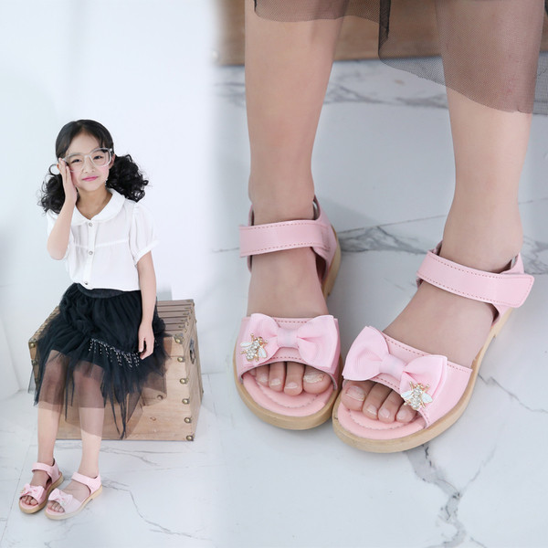 Sandale copii pentru fete in mai multe culori cu panglica
