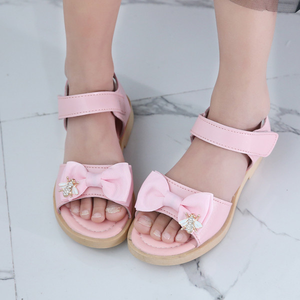 Sandale copii pentru fete in mai multe culori cu panglica