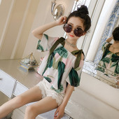 Παιδική μπλούζα για  κορίτσια σε λευκό χρώμα με κορδόνια