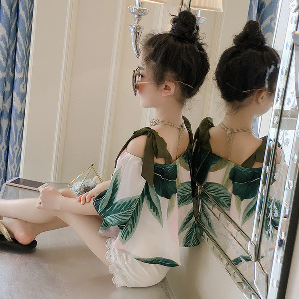 Παιδική μπλούζα για  κορίτσια σε λευκό χρώμα με κορδόνια