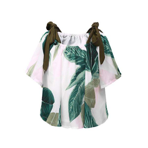 Παιδική μπλούζα για  κορίτσια σε λευκό χρώμα με κορδόνια