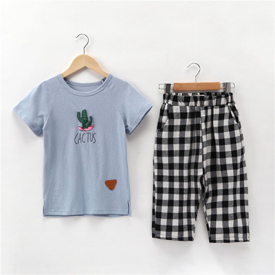 Παιδικό σετ για κορίτσια δύο τεμαχίων - T-shirt με κοντό μανίκι + 3/4 παντελόνια 