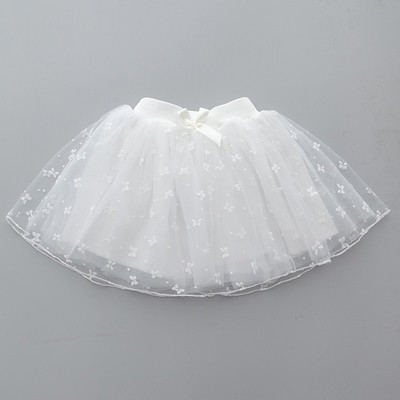 Καλοκαιρινή παιδική φούστα με σατέν κορδέλα και τούλι σε διάφορα χρώματα