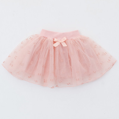 Καλοκαιρινή παιδική φούστα με σατέν κορδέλα και τούλι σε διάφορα χρώματα