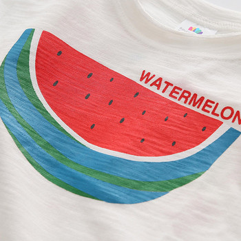 Παιδικό T-shirt σε δύο χρώματα με εκτύπωση και επιγραφή