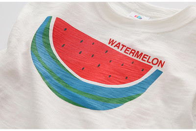 Παιδικό T-shirt σε δύο χρώματα με εκτύπωση και επιγραφή