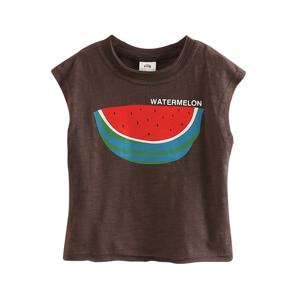 Παιδικό T-shirt σε δύο χρώματα με εκτύπωση και επιγραφή