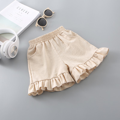 Pantaloni scurți pentru copii din material textil cu elastic - diferite culori