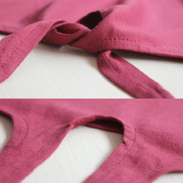 Bluza pentru copii cu cravate si dantela in doua culori