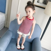 Παιδικό ριγέ μπλουζάκι για κορίτσια σε διάφορα χρώματα