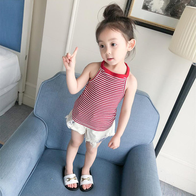 Παιδικό ριγέ μπλουζάκι για κορίτσια σε διάφορα χρώματα