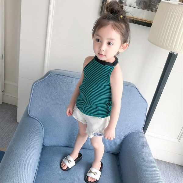 Παιδικό ριγέ μπλουζάκι για κορίτσια σε διάφορα χρώματα