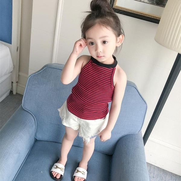 Παιδικό ριγέ μπλουζάκι για κορίτσια σε διάφορα χρώματα