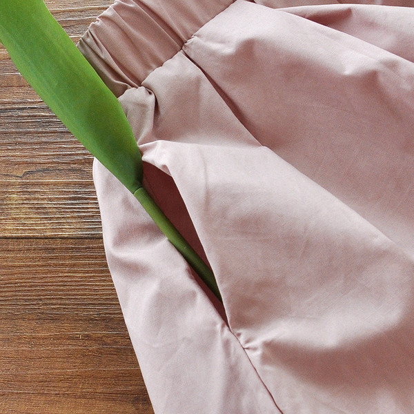 Pantaloni scurti copii din stofa cu elastic - model lat