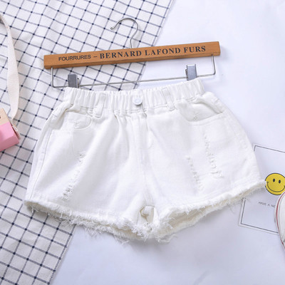 Pantaloni scurți din denim pentru copii cu motive elastice și rupte