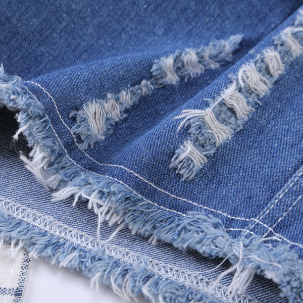 Pantaloni scurți din denim pentru copii cu motive elastice și rupte