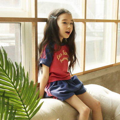 Καθημερινό παιδικό σετ για κορίτσια,  κοντομάνικο μπλουζάκι και σορτς