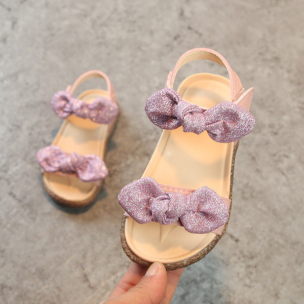 Sandale copii pentru fete in trei culori cu panglica