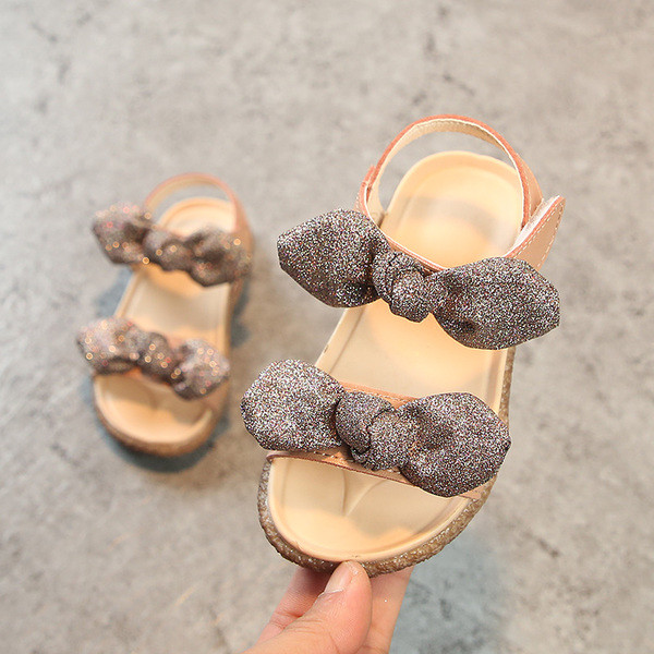 Sandale copii pentru fete in trei culori cu panglica