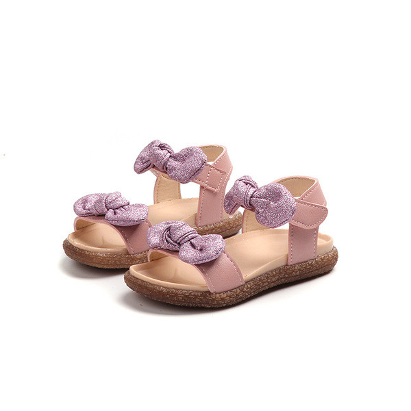Sandale copii pentru fete in trei culori cu panglica