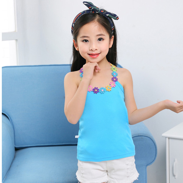 Maiou copii pentru fetita cu decor floral in mai multe culori