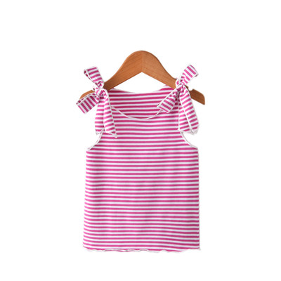 Раиран детски потник за момиче в няколко цвята с връзки