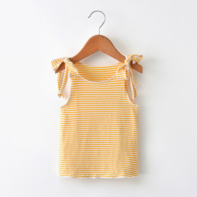 Раиран детски потник за момиче в няколко цвята с връзки