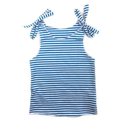 Раиран детски потник за момиче в няколко цвята с връзки