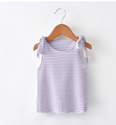 Раиран детски потник за момиче в няколко цвята с връзки