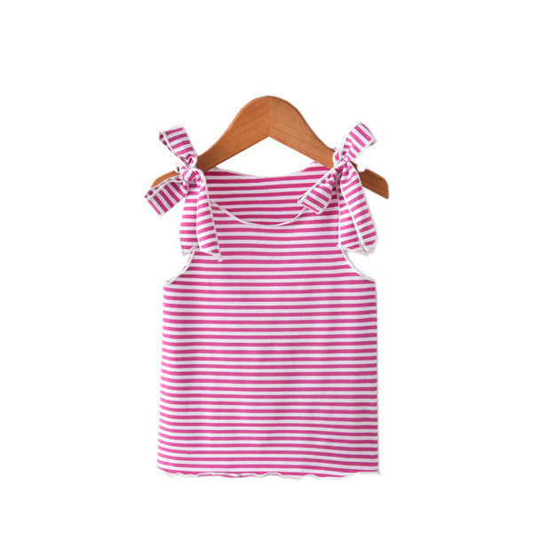 Раиран детски потник за момиче в няколко цвята с връзки