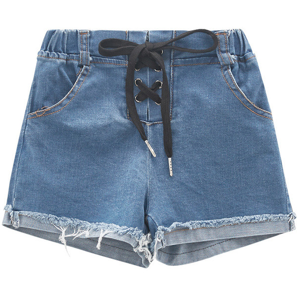 Παιδικά τζιν με υψηλή μέση και κορδόνια