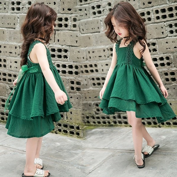 HIT Rochie asimetrica pentru copii croiala in mai multe culori