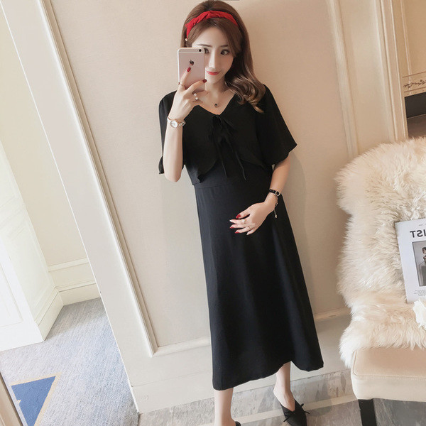 Rochie lunga de dama pentru gravide in mai multe culori