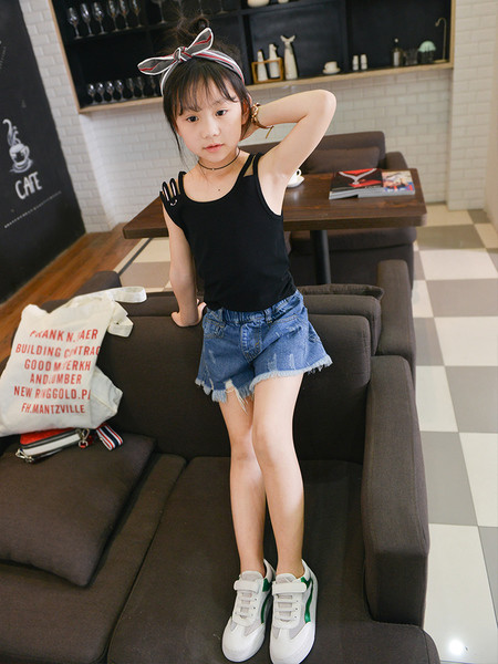 Maieu pentru copii din bumbac cu decor 3D in trei culori