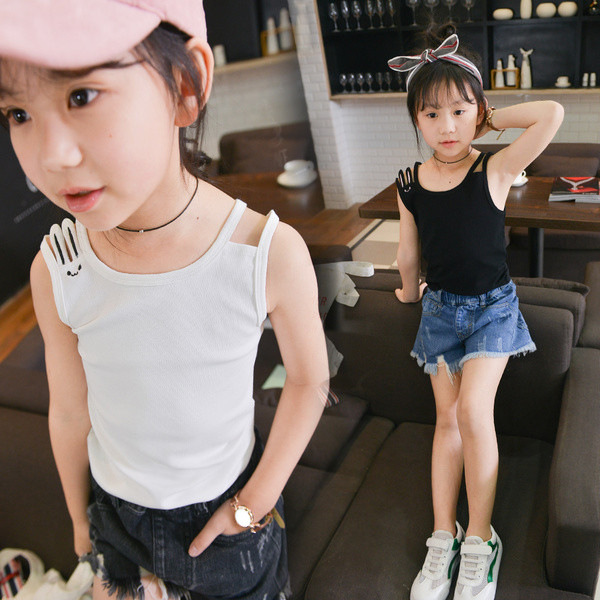 Maieu pentru copii din bumbac cu decor 3D in trei culori