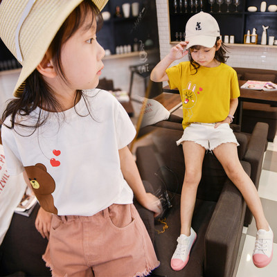 Ежедневна детска тениска за момиче с апликация в два модела