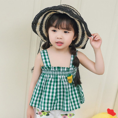 Παιδικό αμάνικο  με φαρδιές λωρίδες ώμου και διακόσμηση