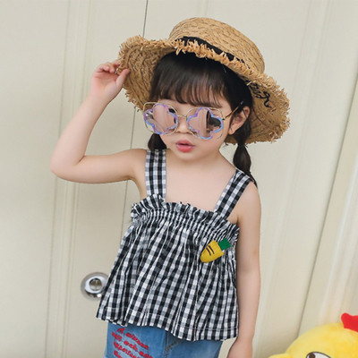 Παιδικό αμάνικο  με φαρδιές λωρίδες ώμου και διακόσμηση