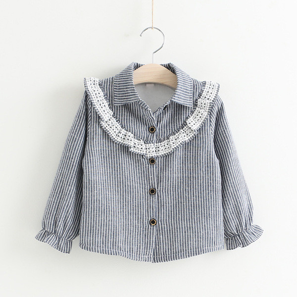 Παιδικό πουκάμισο για κορίτσια με μακριά μανίκια  - δύο χρώματα