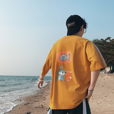 Ανdρικά μπλουζάκια με έγχρωμο σχέδιο