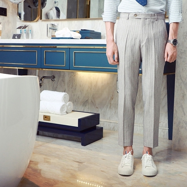 Ανδρικά παντελόνια σε τρία χρώματα - ευρύ μοτίβο