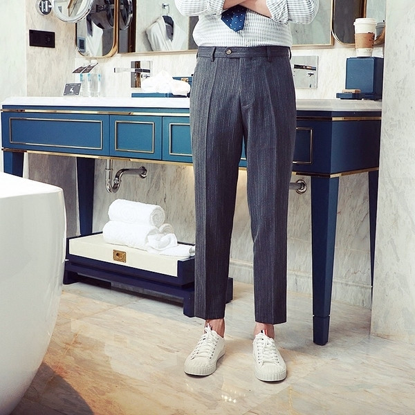 Ανδρικά παντελόνια σε τρία χρώματα - ευρύ μοτίβο