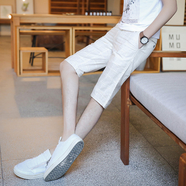 Елегантни мъжки къси панталони в два цвята