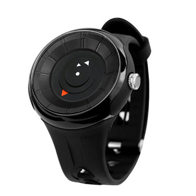 Μοντέρνο ανδρικό ρολόι σε σκούρο χρώμα με λουρί από καουτσούκ